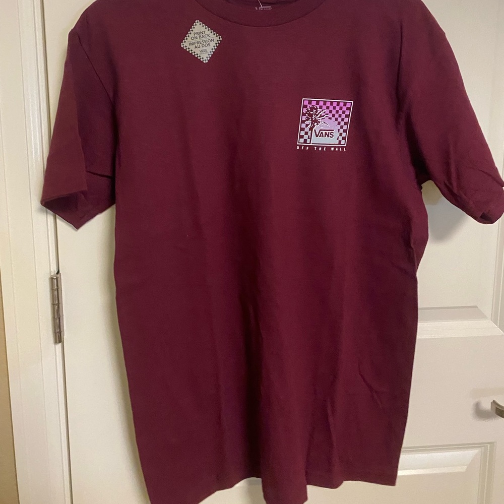 Maroon mens vans T-shirt, new, never worn